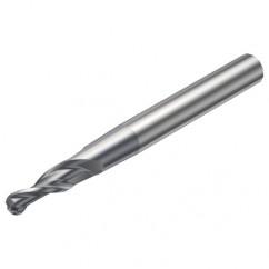 R216.52-06040RAL12G 1630 6mm 2 FL Solid Carbide Conical Ball Nose End Mill w/Cylindrical Shank - Makers Industrial Supply