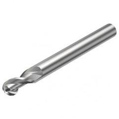 2B320-0300-NG H10F 3mm 2 FL Ballnose w/Reduced Cylindrical .3mm/.012 smaller than Cutting Diameter Shank - Makers Industrial Supply