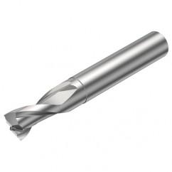 2P121-0200-NC H10F 2mm FL Straight Center Cut w/Cylindrical with Neck Shank - Makers Industrial Supply