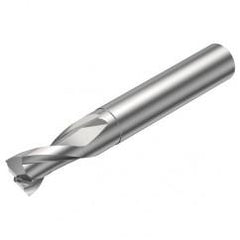 2P121-0200-NC H10F 2mm FL Straight Center Cut w/Cylindrical with Neck Shank - Makers Industrial Supply