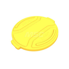 Trash Can & Recycling Container Lids; Lid Shape: Round; Lid Type: Flat; Container Shape: Round; Color/Finish: Yellow; For Use With: Trash Cans; Material: Plastic; Overall Length: 21.90; Lid Length (Inch): 21.90; Height (Decimal Inch): 2; Height (Inch): 2;