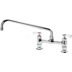 Industrial & Laundry Faucets; Type: Base Mount Faucet; Style: Base Mounted; Design: Base Mounted; Handle Type: Lever; Spout Type: Swing Spout/Nozzle; Mounting Centers: 8; Spout Size: 14; Finish/Coating: Chrome Plated Brass; Type: Base Mount Faucet