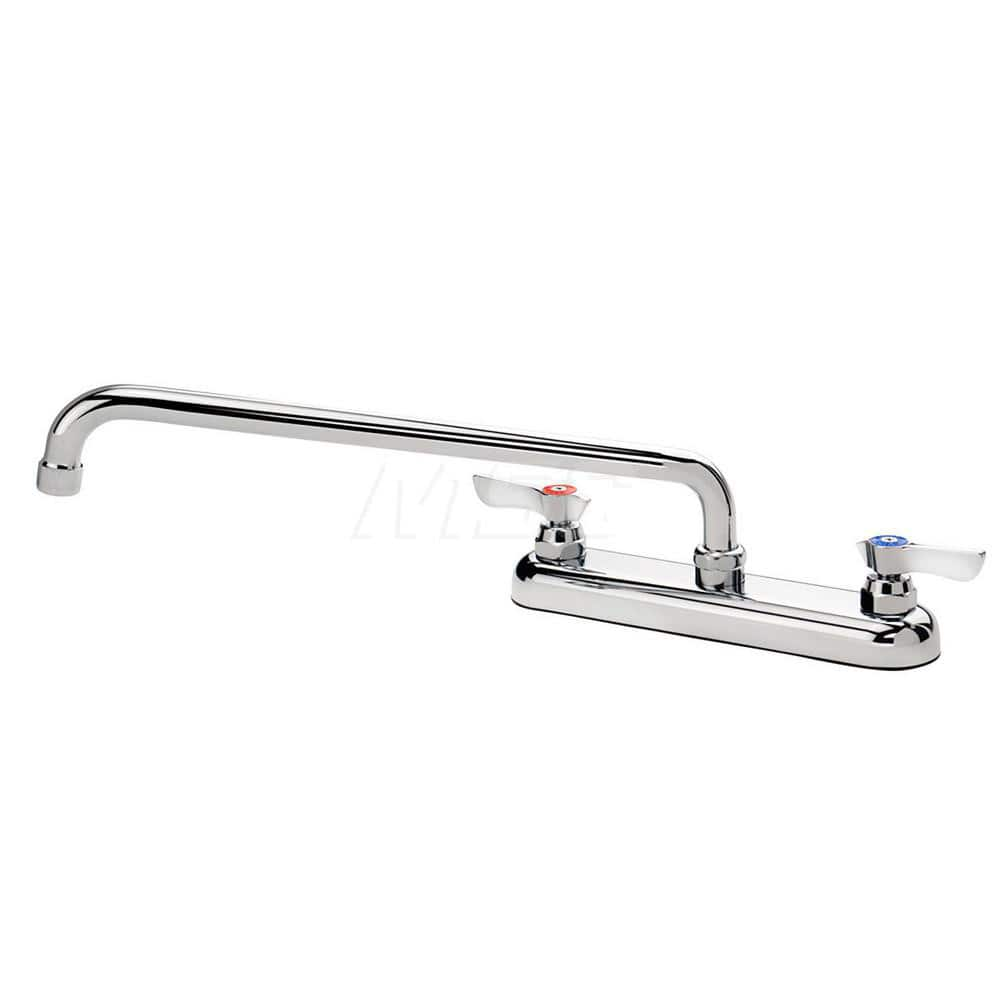 Industrial & Laundry Faucets; Type: Base Mount Faucet; Style: Base Mounted; Design: Base Mounted; Handle Type: Lever; Spout Type: Swing Spout/Nozzle; Mounting Centers: 8; Spout Size: 14; Finish/Coating: Chrome Plated; Type: Base Mount Faucet; Minimum Orde