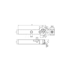 Guhring GH305.1000.600.00.04.L.IK.EST External Left Hand NonFace Grooving Radial Grooving with Adjustable Coolant Holder 1″ Square Shank