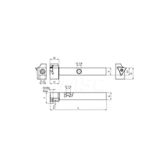 Guhring GH305.0500.500.90.08.R.IK External Right Hand Face Grooving 90 Deg Offset Thru Coolant Holder 1/2″ Square Shank