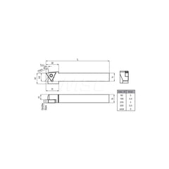 Guhring GH305.0500.500.00.04.L External Left Hand NonFace Grooving Radial Grooving Non-Coolant Holder 1/2″ Square Shank