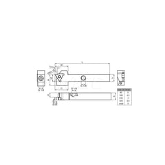 Guhring GH305.0500.500.00.04.L.IK External Left Hand NonFace Grooving Radial Grooving with Thru Coolant Holder 1/2″ Square Shank