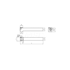 Guhring GH305.0500.500.90.06.R External Right Hand Face Grooving 90 Deg Offset Non Coolant Holder 1/2″ Square Shank