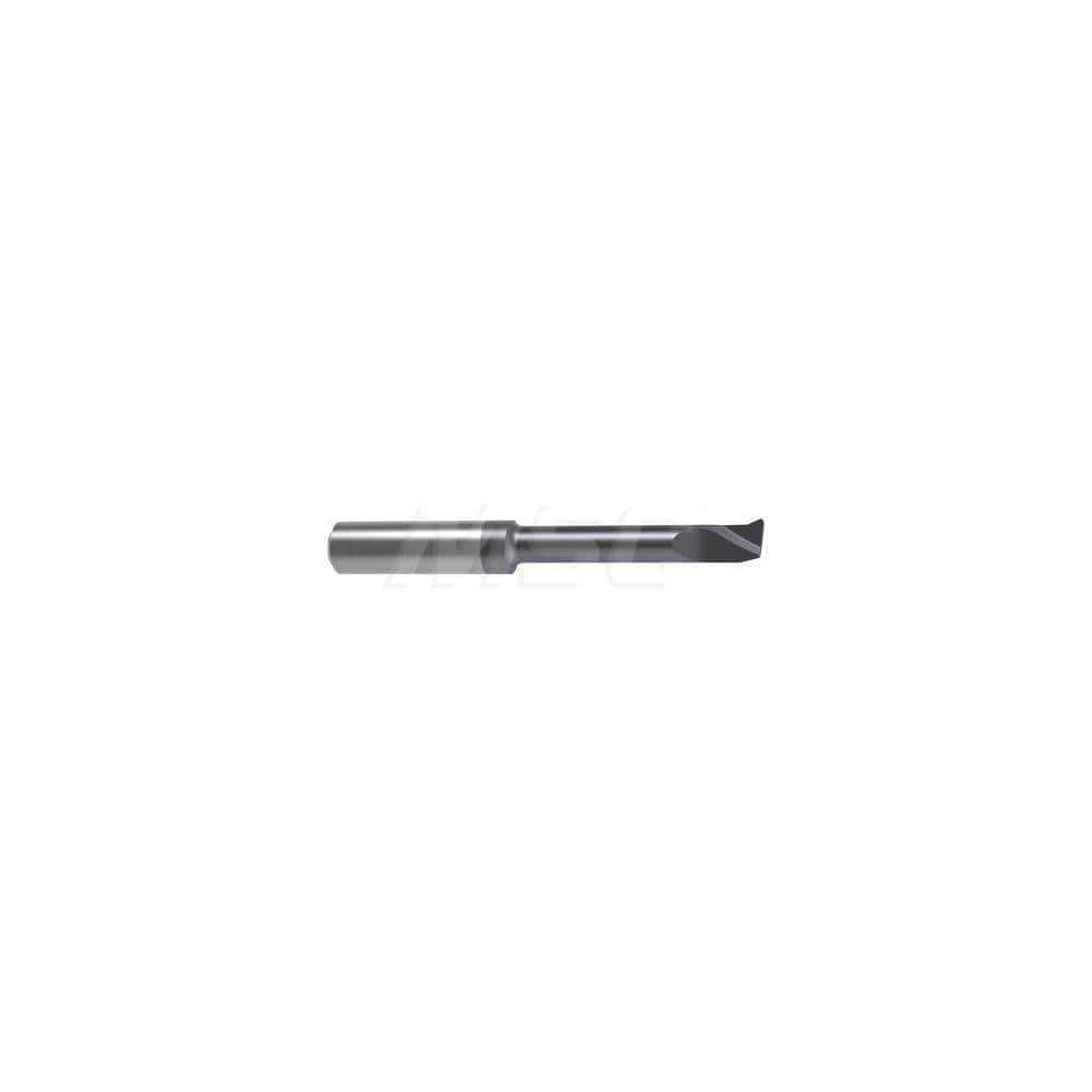 Internal Boring Bar: 0.2756″ Min Bore, 1.8504″ Max Depth, Right Hand Cut, Carbide 2.8346″ OAL, 0.0079″ Corner Radius