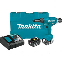 Makita - Cordless Riveters Fastener Type: Cordless Electric Riveter Closed End Rivet Capacity: All up to 1/4 - Makers Industrial Supply