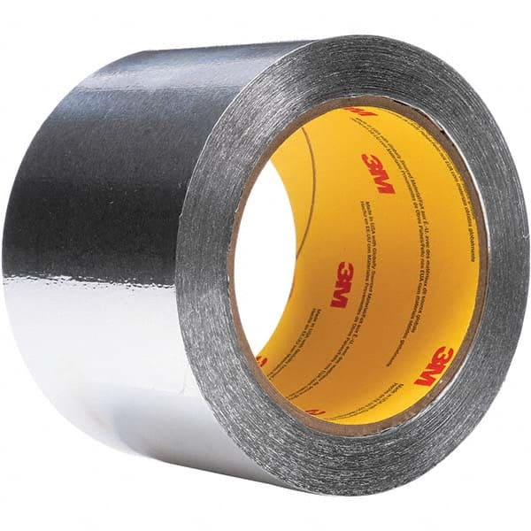 3M - 55m x 102mm x 4.6 mil Silver Aluminum Foil Tape - Makers Industrial Supply