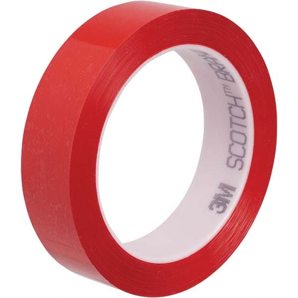 3M - 72 Yd x 1-1/2" Red Polyester Film Tape - Makers Industrial Supply