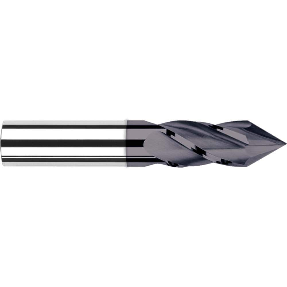 Harvey Tool - 3/8" Diam, 7/8" LOC, 4 Flute 60° Point Angle Solid Carbide Drill Mill - Exact Industrial Supply