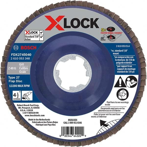 Bosch - Flap Discs Abrasive Type: Coated Flap Disc Type: Type 27 - Makers Industrial Supply