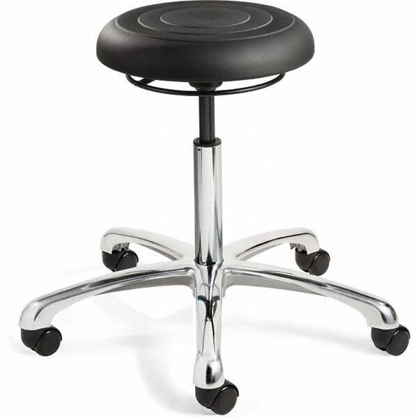 Bevco - Swivel & Adjustable Stools Type: Adjustable Backless Stool Base Type: Polished Aluminum Base - Makers Industrial Supply