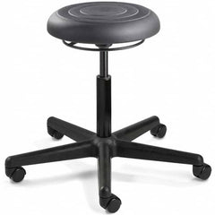 Bevco - Swivel & Adjustable Stools Type: Adjustable Backless Stool Base Type: Black Nylon Base - Makers Industrial Supply