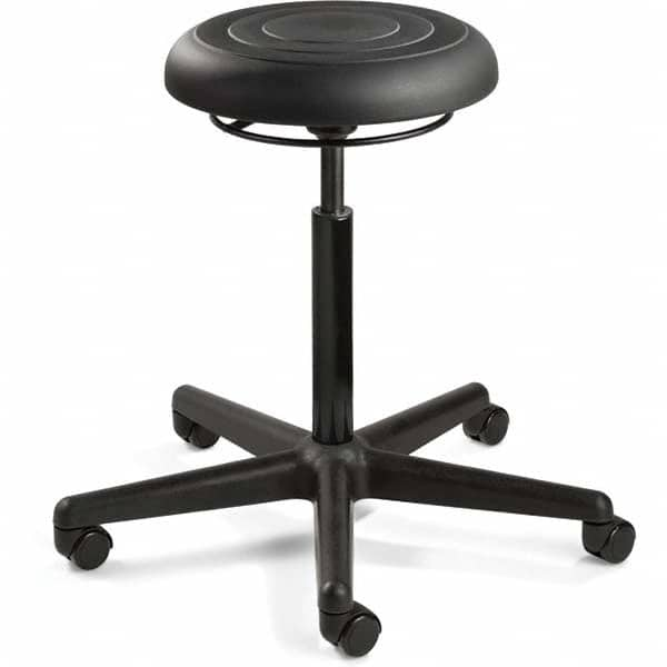 Bevco - Swivel & Adjustable Stools Type: Adjustable Backless Stool Base Type: Black Nylon Base - Makers Industrial Supply