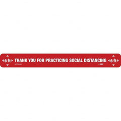 NMC - "Thank You for Practicting Social Distancing" Adhesive-Backed Floor Sign - Makers Industrial Supply