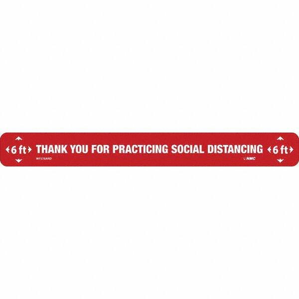 NMC - "Thank You for Practicting Social Distancing" Adhesive-Backed Floor Sign - Makers Industrial Supply