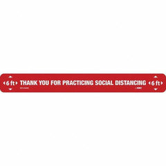 NMC - "Thank You for Practicting Social Distancing" Adhesive-Backed Floor Sign - Makers Industrial Supply