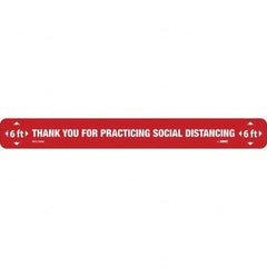 NMC - "Thank You for Practicting Social Distancing" Adhesive-Backed Floor Sign - Makers Industrial Supply