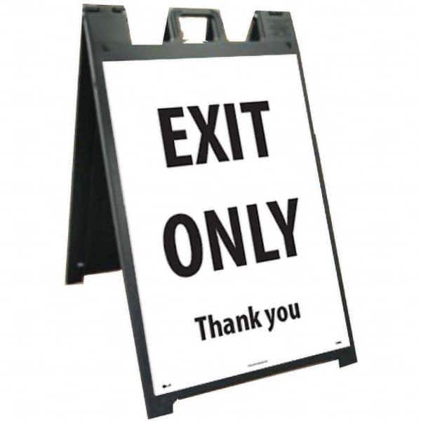 NMC - "EXIT HERE", 25" Wide x 45" High, Plastic Safety Sign - Makers Industrial Supply