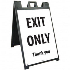 NMC - "EXIT HERE", 25" Wide x 45" High, Plastic Safety Sign - Makers Industrial Supply