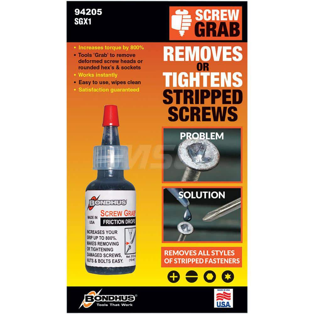 Screw Grab Friction Drop: 0.5 oz, Bottle Adhesive