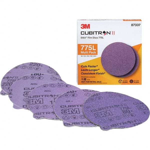 3M - Adhesive-Backed/PSA Discs Disc Diameter (Inch): 5 Abrasive Material: Ceramic - Makers Industrial Supply