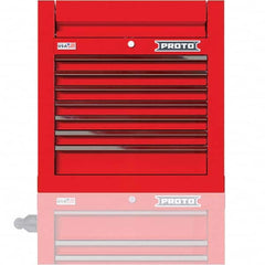 7 Drawer Top Tool Chest 27-1/8″ Wide x 22-3/8″ Deep x 27-21/32″ High, 875 Lb Capacity, Alloy Steel, Gloss Red