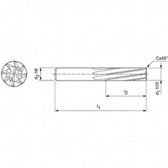 Mapal - Spiral Router Bits Cutting Diameter (mm): 4.00 Number of Flutes: 8 - Makers Industrial Supply