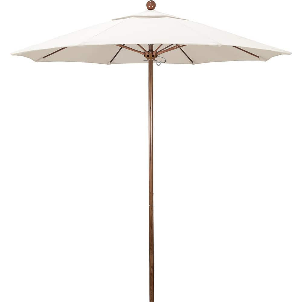 Patio Umbrellas; Diameter (Feet): 7.5; Height (Feet): 8.000; Fabric Color: Natural; Base Included: No; Canopy Fabric: Pacifica; Fade Resistant: Yes; Additional Information: Push Lift; Frame Material: Aluminum