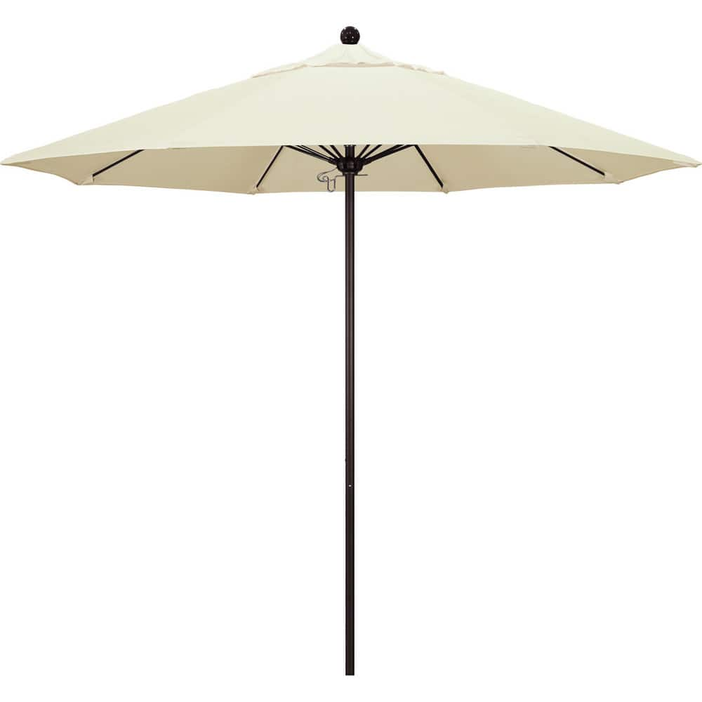 Patio Umbrellas; Diameter (Feet): 9; Height (Feet): 8.583; Fabric Color: Canvas; Base Included: No; Canopy Fabric: Pacifica; Fade Resistant: Yes; Additional Information: Push Lift; Frame Material: Aluminum