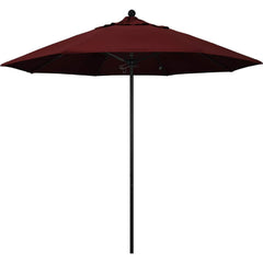 Patio Umbrellas; Diameter (Feet): 9; Height (Feet): 8.583; Fabric Color: Burgundy; Base Included: No; Canopy Fabric: Pacifica; Fade Resistant: Yes; Additional Information: Push Lift; Frame Material: Aluminum