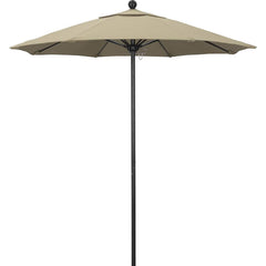 Patio Umbrellas; Diameter (Feet): 7.5; Height (Feet): 8.000; Fabric Color: Beige; Base Included: No; Canopy Fabric: Pacifica; Fade Resistant: Yes; Additional Information: Push Lift; Frame Material: Aluminum