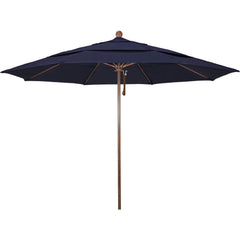 Patio Umbrellas; Diameter (Feet): 11; Height (Feet): 8.917; Fabric Color: Navy; Base Included: No; Canopy Fabric: Pacifica; Fade Resistant: Yes; Additional Information: Pulley Lift; Frame Material: Aluminum