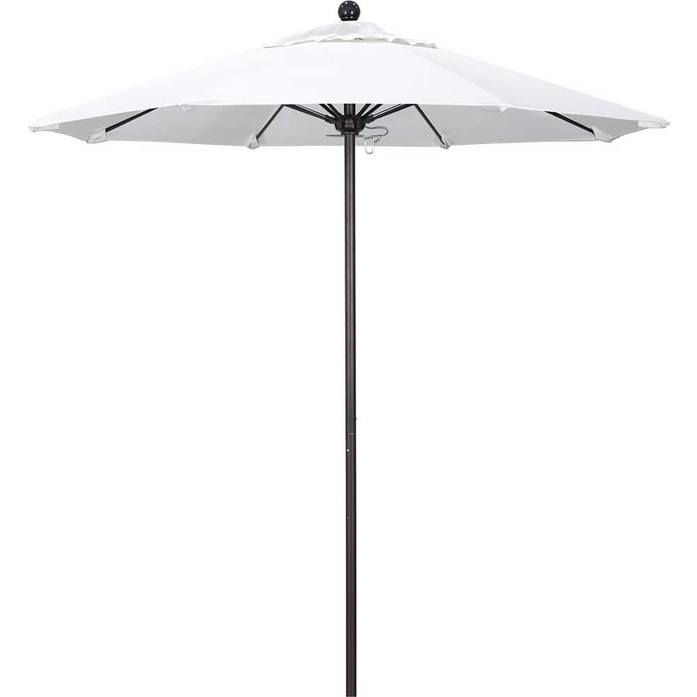 Patio Umbrellas; Diameter (Feet): 7.5; Height (Feet): 8.000; Fabric Color: Natural; Base Included: No; Canopy Fabric: Pacifica; Fade Resistant: Yes; Additional Information: Push Lift; Frame Material: Aluminum