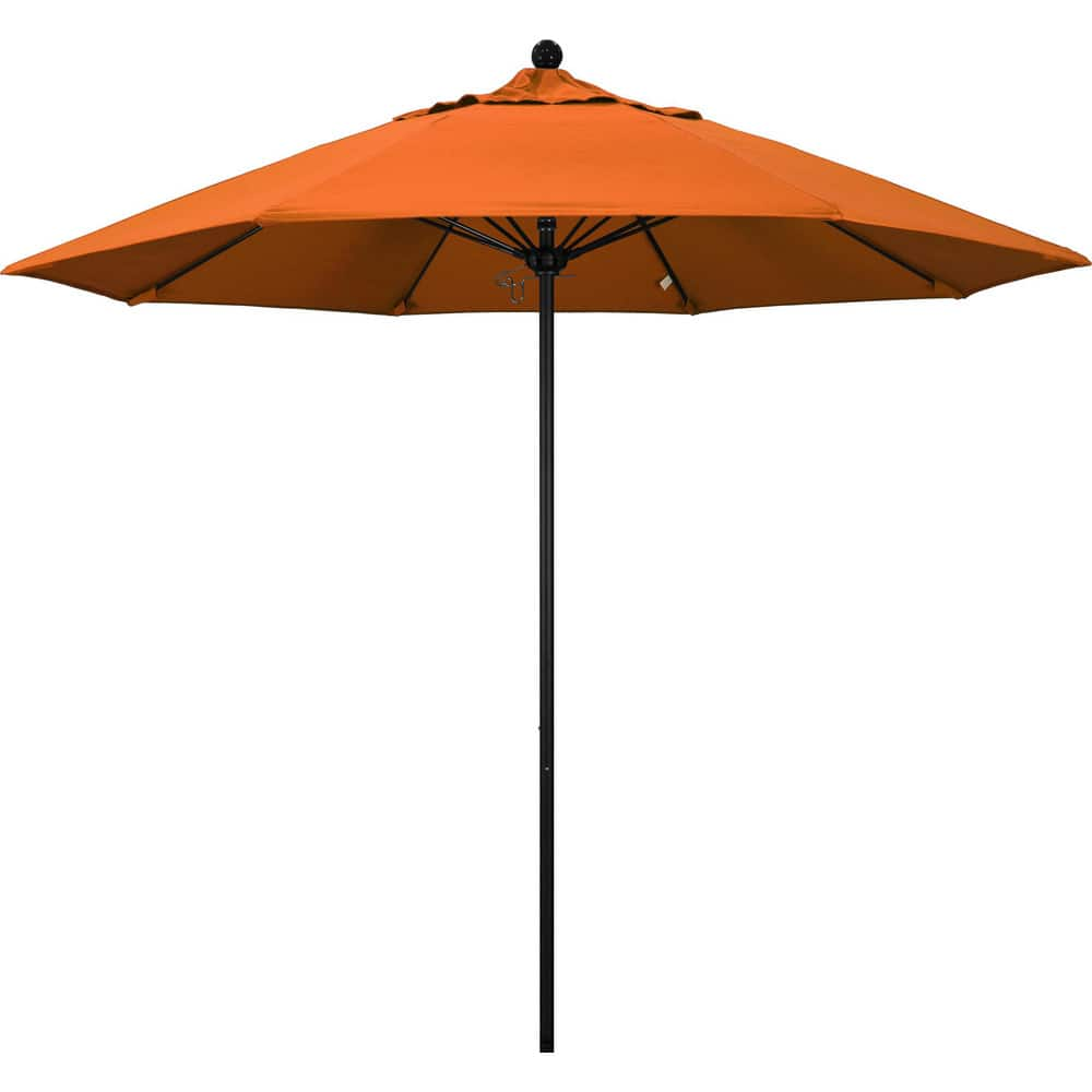 Patio Umbrellas; Diameter (Feet): 9; Height (Feet): 8.583; Fabric Color: tuscan; Base Included: No; Canopy Fabric: Pacifica; Fade Resistant: Yes; Additional Information: Push Lift; Frame Material: Aluminum