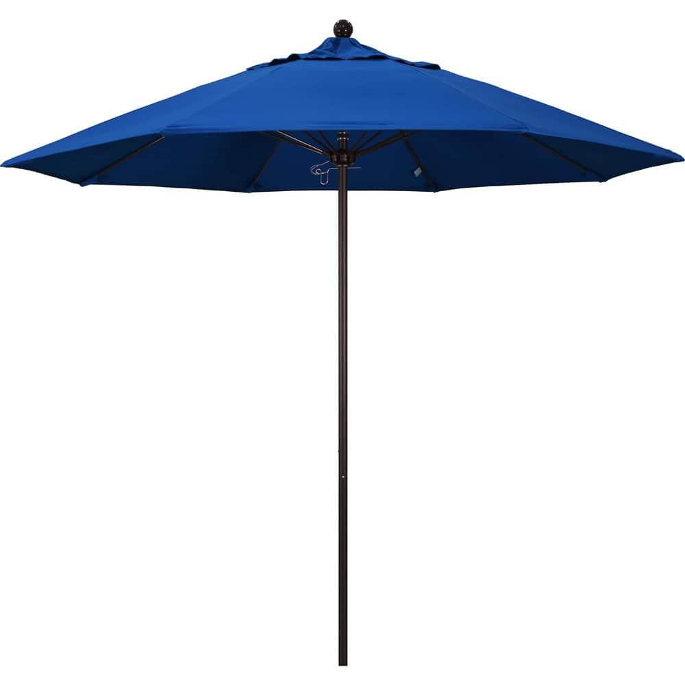 Patio Umbrellas; Diameter (Feet): 9; Height (Feet): 8.583; Fabric Color: Pacific Blue; Base Included: No; Canopy Fabric: Pacifica; Fade Resistant: Yes; Additional Information: Push Lift; Frame Material: Aluminum