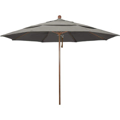 Patio Umbrellas; Diameter (Feet): 11; Height (Feet): 8.917; Fabric Color: Taupe; Base Included: No; Canopy Fabric: Pacifica; Fade Resistant: Yes; Additional Information: Pulley Lift; Frame Material: Aluminum