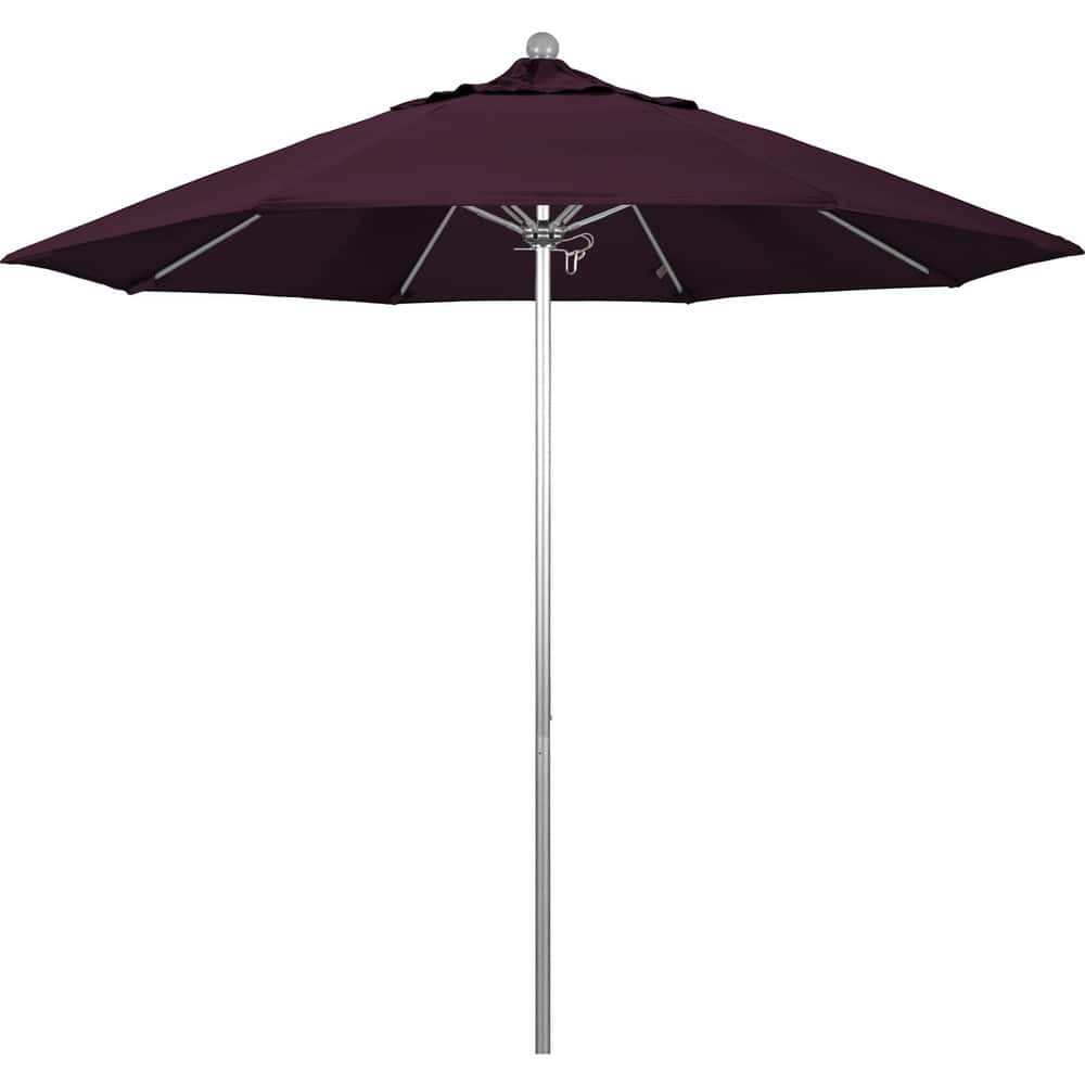 Patio Umbrellas; Diameter (Feet): 9; Height (Feet): 8.583; Fabric Color: Purple; Base Included: No; Canopy Fabric: Pacifica; Fade Resistant: Yes; Additional Information: Push Lift; Frame Material: Aluminum