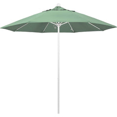 Patio Umbrellas; Diameter (Feet): 9; Height (Feet): 8.583; Fabric Color: Spa; Base Included: No; Canopy Fabric: Pacifica; Fade Resistant: Yes; Additional Information: Push Lift; Frame Material: Aluminum