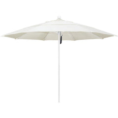 Patio Umbrellas; Diameter (Feet): 11; Height (Feet): 8.917; Fabric Color: Canvas; Base Included: No; Canopy Fabric: Pacifica; Fade Resistant: Yes; Additional Information: Pulley Lift; Frame Material: Aluminum