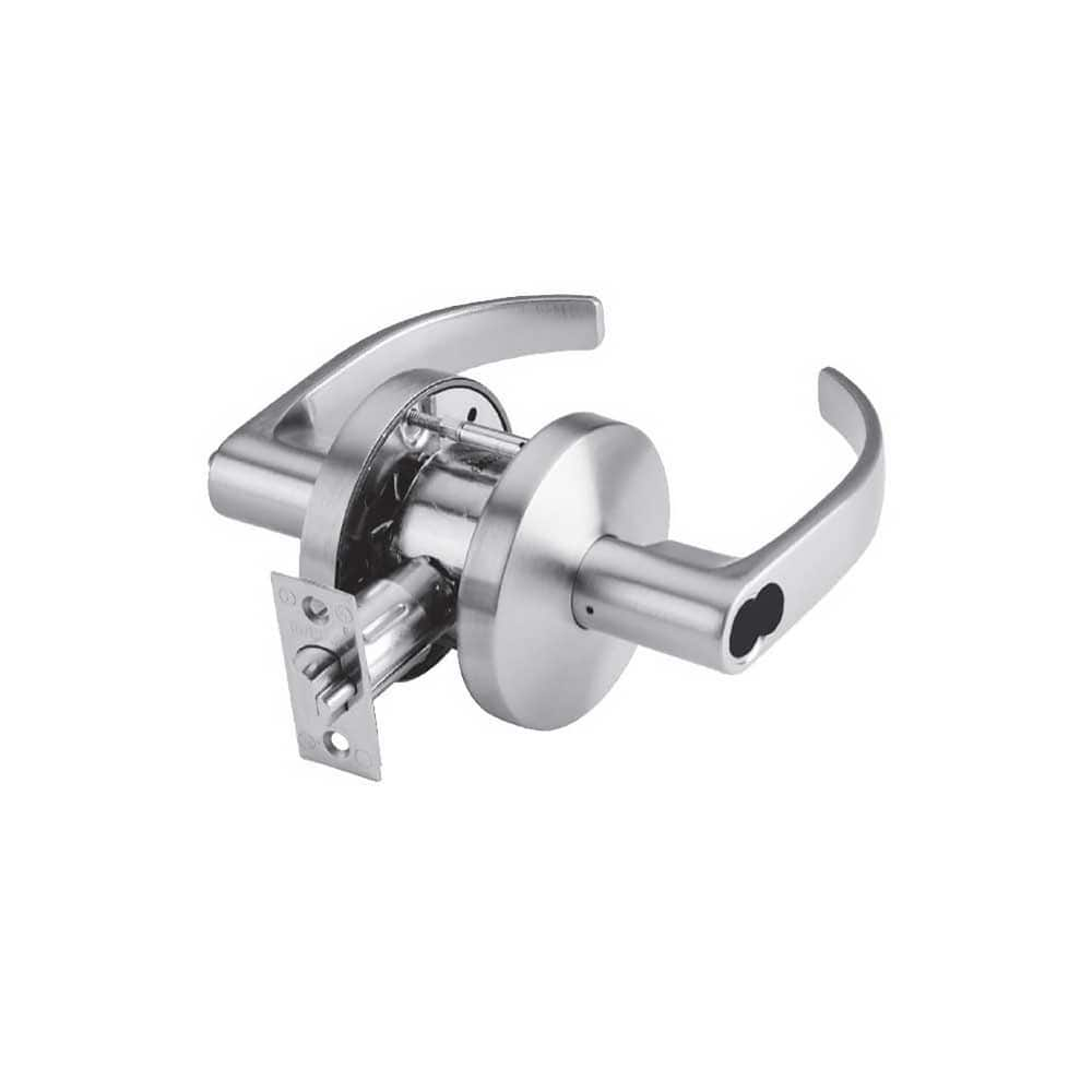 Lever Locksets; Type: Storeroom; Key Type: Keyed Different; Strike Type: ANSI 4-7/8; Finish/Coating: Satin Chrome; Material: Steel; Material: Steel; Door Thickness: 1-3/8 ™1-3/4; Backset: 2.75; Lockset Grade: Grade 2; Cylinder Type: SFIC Less Core; Minimu