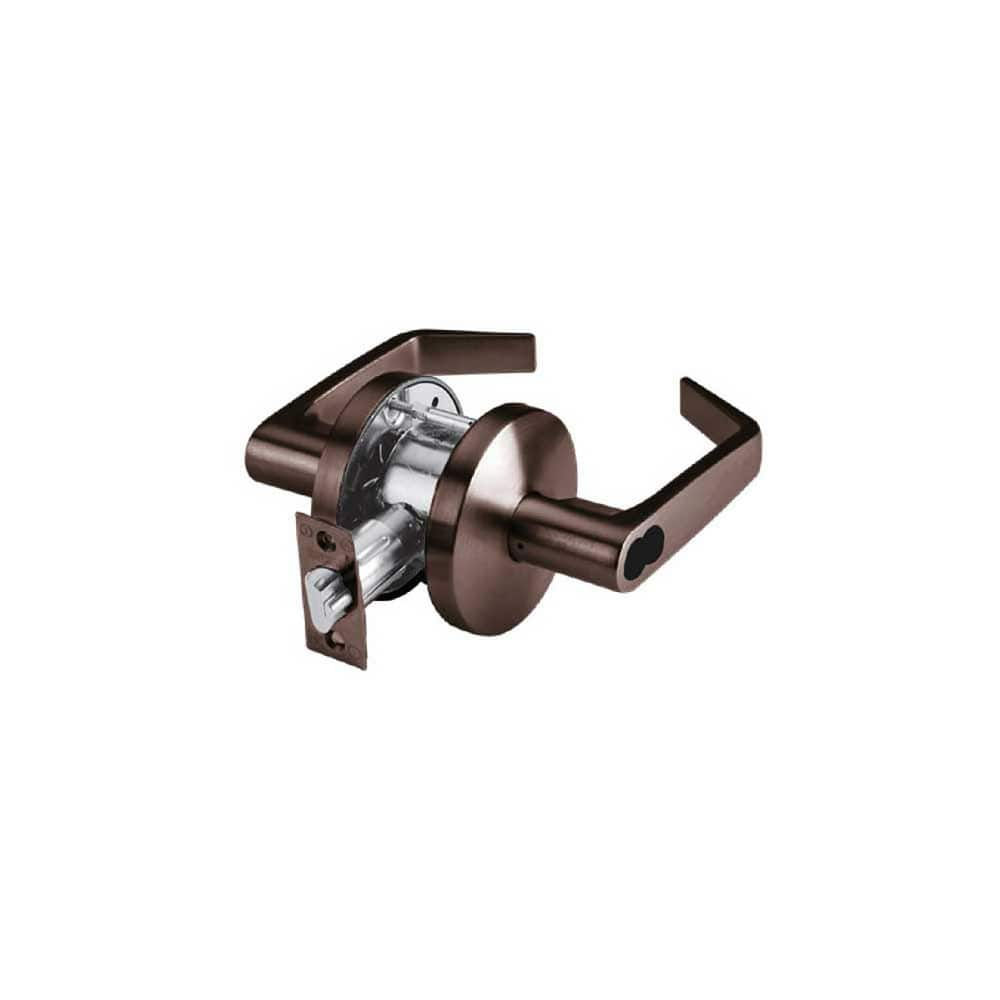 Lever Locksets; Type: Storeroom; Key Type: Keyed Different; Strike Type: ANSI 4-7/8; Finish/Coating: Oil Rubbed Bronze; Material: Steel; Material: Steel; Door Thickness: 1-3/8 ™1-3/4; Backset: 2.75; Lockset Grade: Grade 2; Cylinder Type: SFIC Less Core; M