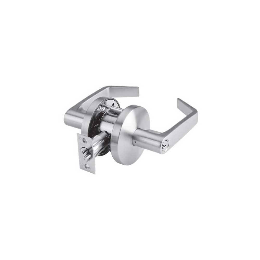 Lever Locksets; Type: Patio ; Key Type: Keyed Different; Strike Type: ANSI 4-7/8; Finish/Coating: Satin Chrome; Material: Steel; Material: Steel; Door Thickness: 1-3/8 ™1-3/4; Backset: 2.75; Lockset Grade: Grade 2; Cylinder Type: None; Minimum Order Quant