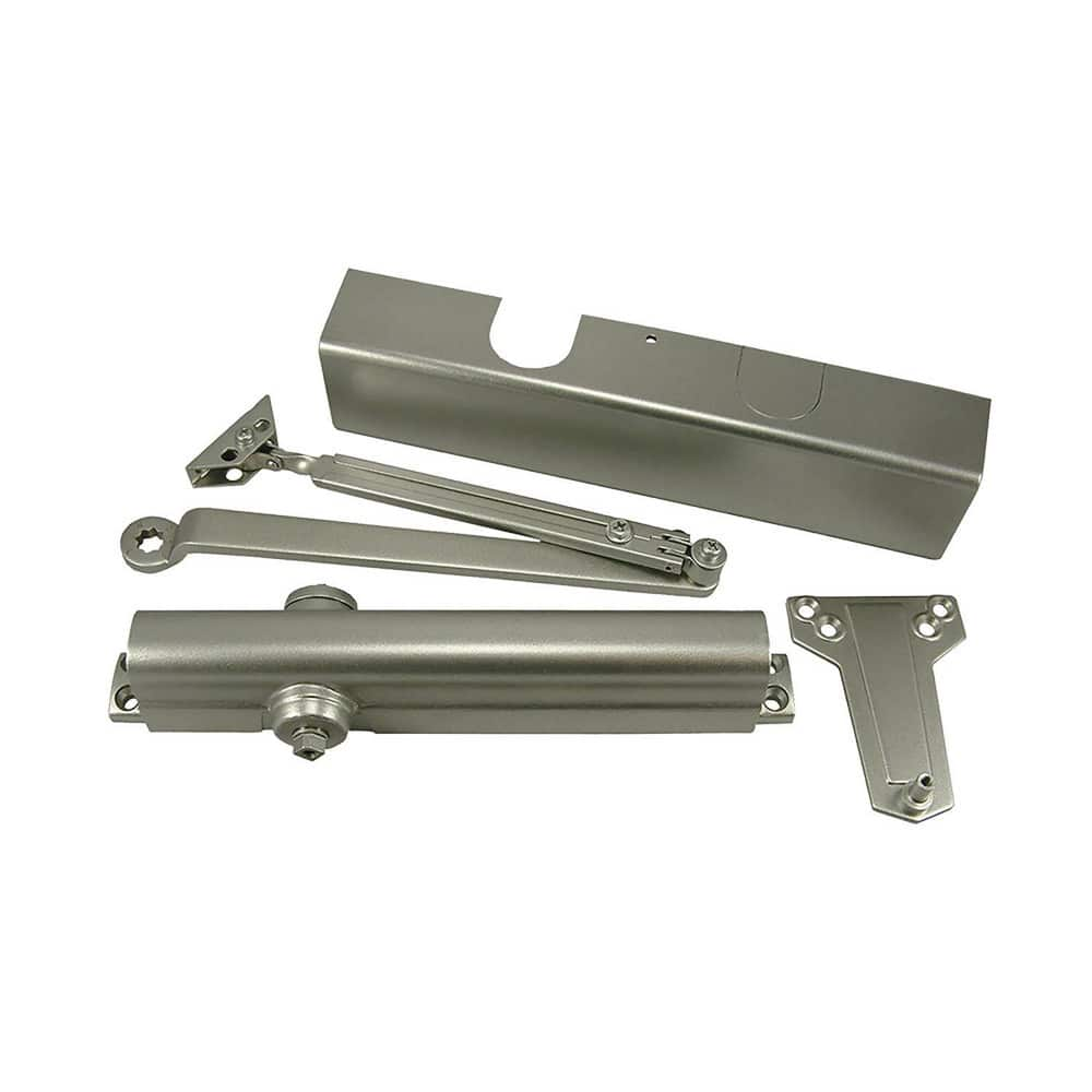 316 Door Closer Damper: 225 lb Load Capacity Plastic, Aluminum Painted Finish, Non-Handed