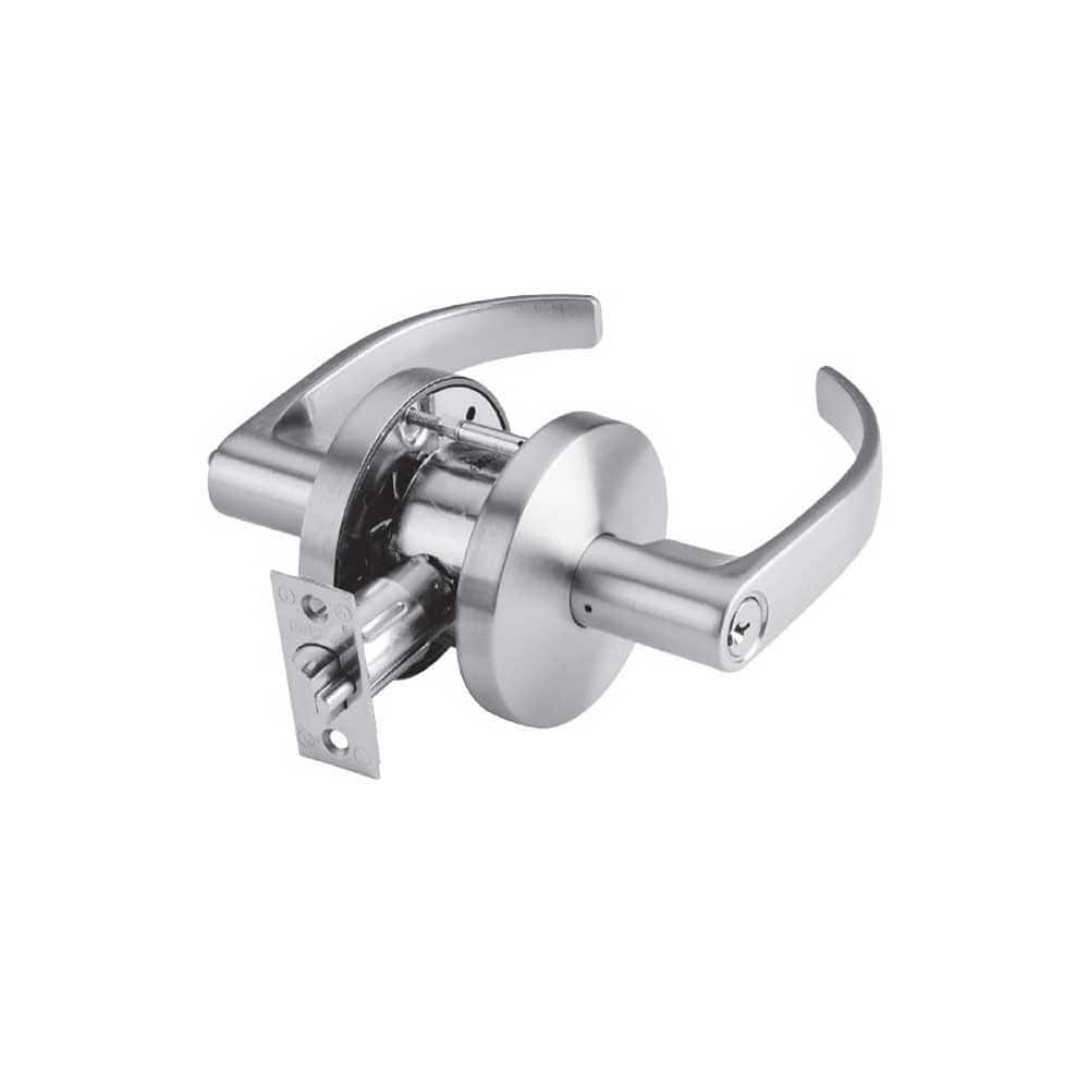 Lever Locksets; Type: Classroom; Key Type: Keyed Different; Strike Type: ANSI 4-7/8; Finish/Coating: Satin Chrome; Material: Steel; Material: Steel; Door Thickness: 1-3/8 ™1-3/4; Backset: 2.75; Lockset Grade: Grade 2; Cylinder Type: Conventional; Minimum