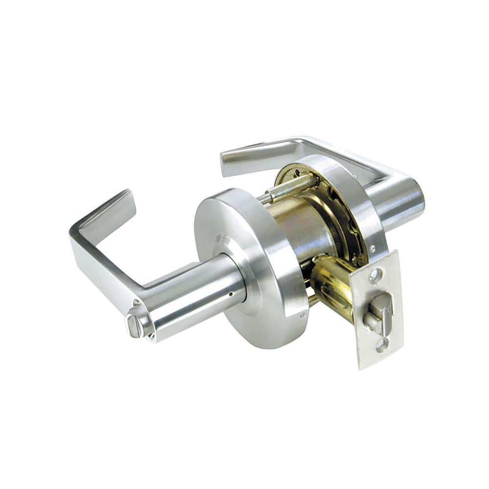 Lever Locksets; Type: Passage; Key Type: Keyless; Strike Type: ASA Strike; Finish/Coating: Satin Chrome; Material: Brass/Zinc; Material: Brass/Zinc; Door Thickness: 1-3/4; Backset: 2.75; Lockset Grade: Grade 1; Cylinder Type: None; Minimum Order Quantity: