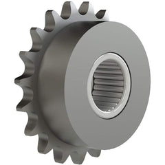 Chain Idler Sprockets; Bore Diameter: 1.0000; Hub Diameter: 2.5000; Pitch: 0.5 in; Compatible Shaft Diameter: 1 in; Number Of Strands: 1; Bearing Type: Needle; Material: Steel; Number of Teeth: 19; Minimum Order Quantity: Steel; Shaft Diameter (Inch): 1 i